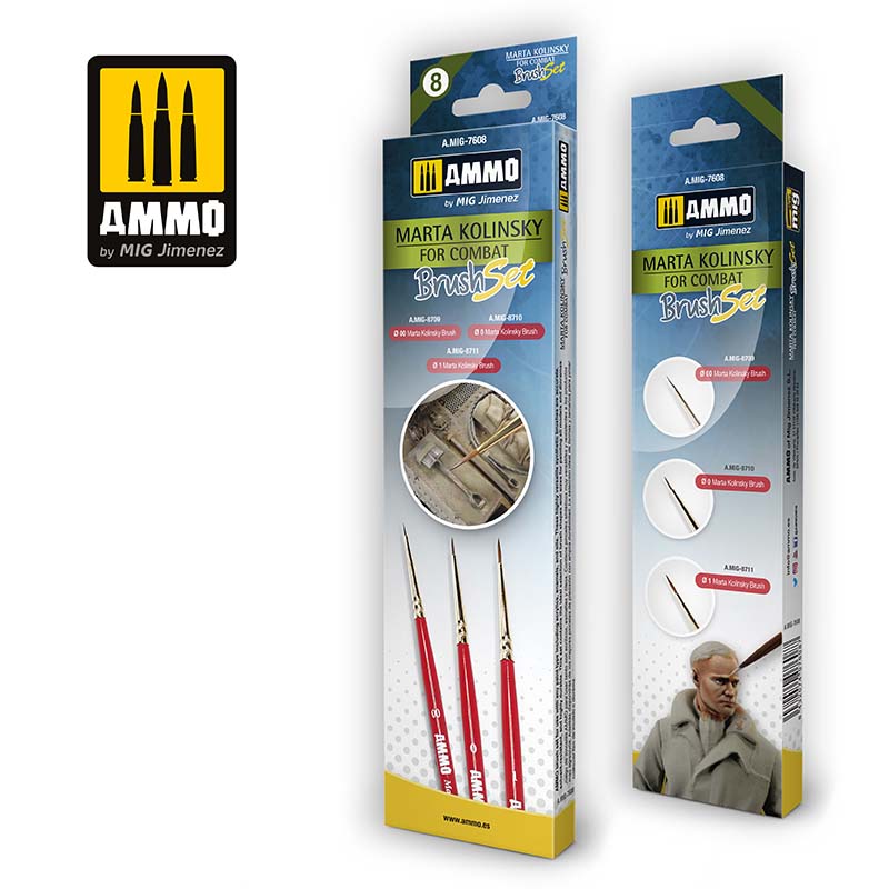 Ammo Mig Marta Kolinsky for Combat Brush Set | Impulse Games and Hobbies