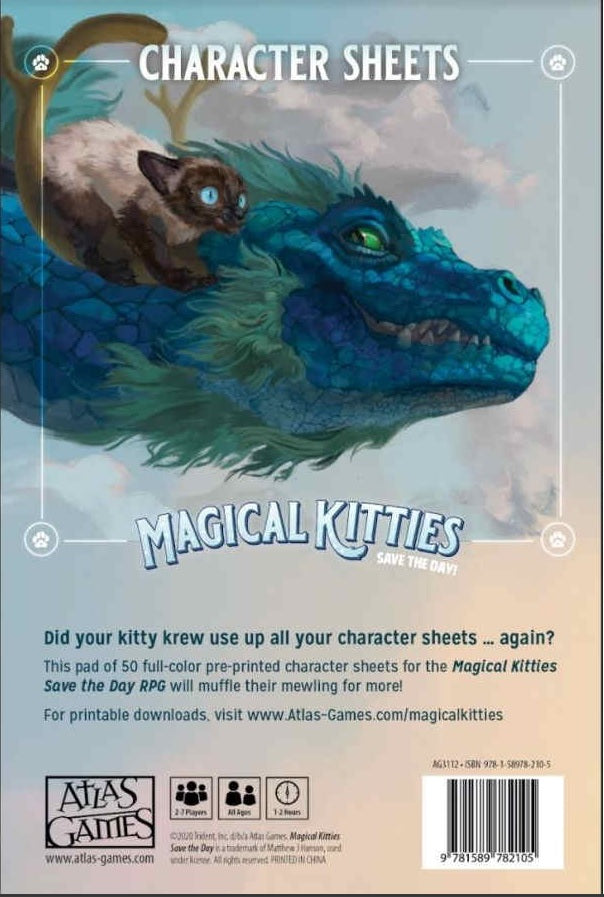 Magical Kitties Save the Day: Character Sheets | Impulse Games and Hobbies