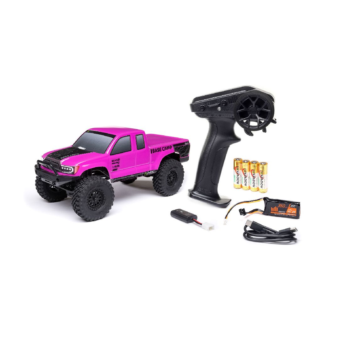 Axial 1/24 SCX24 Base Camp 4x4 RTR - Pink | Impulse Games and Hobbies