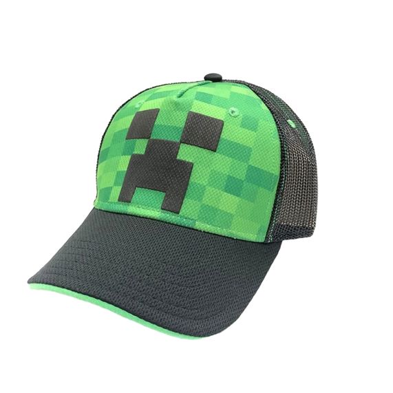 Minecraft Creeper Face Comfort Cool Mesh Youth Hat | Impulse Games and Hobbies