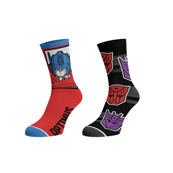TRANSFORMERS -Optimus Prime Crew Sock 7-9 2 Pack | Impulse Games and Hobbies