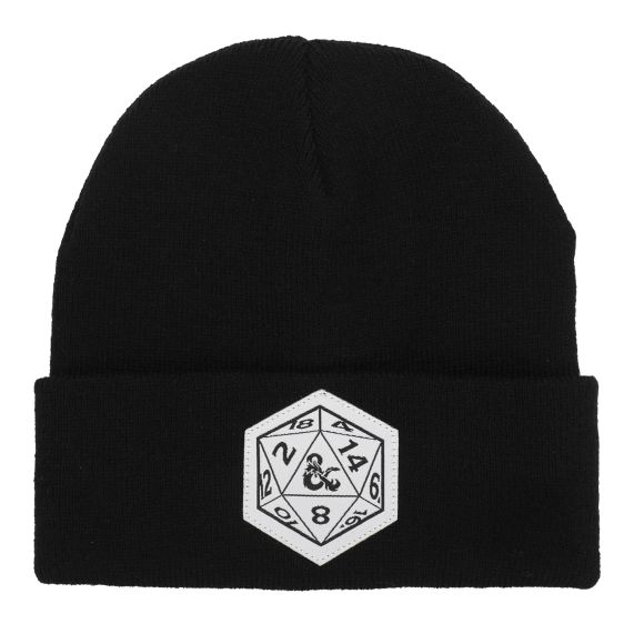 DUNGEONS AND DRAGONS - WOVEN LABEL BLACK BEANIE | Impulse Games and Hobbies