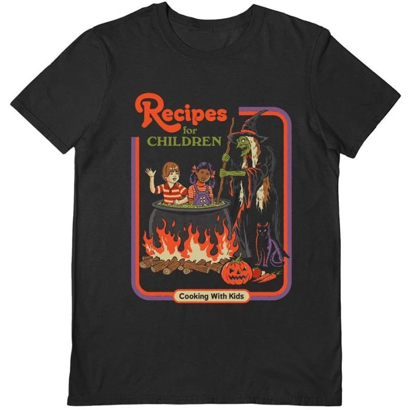 Steven Rhodes Recipes For Children Black T-Shirt | Impulse Games and Hobbies