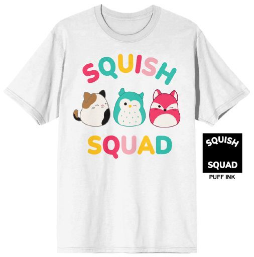 SQUISH MALLOWS - Squish Squad with Puff Ink on White Juniors Tee | Impulse Games and Hobbies