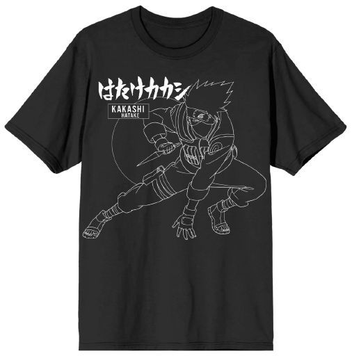 NARUTO - Kakashi Graphic Adult Black Tee 2XL/2TG | Impulse Games and Hobbies