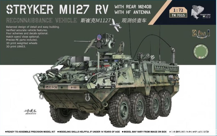BORDER TK−7015 STRYKER M1127 RV 2IN1 (1/72) | Impulse Games and Hobbies