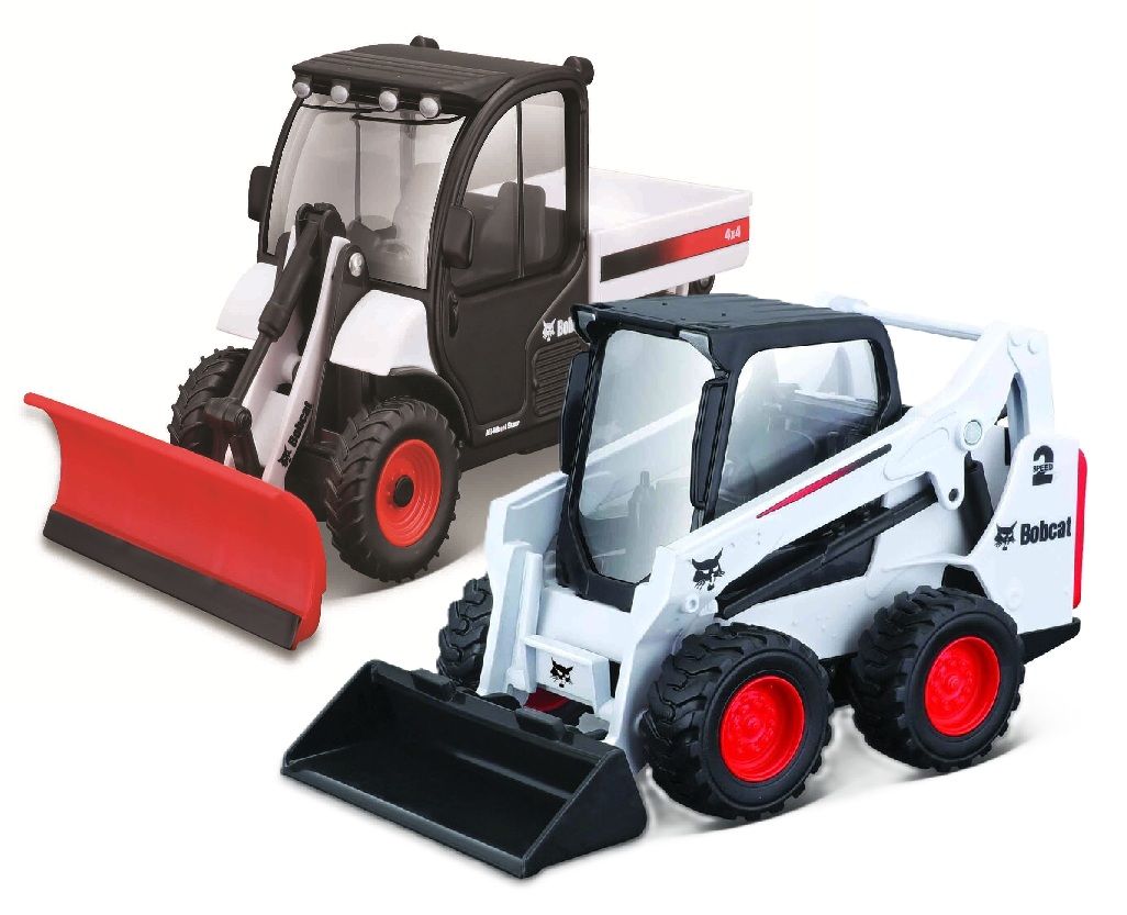 Bburago Farmland 10cm Moto. Bobcat Asmt (Loader/Toolcat) | Impulse Games and Hobbies