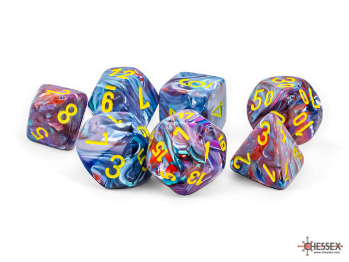 CHESSEX  Festive: 7Pc Mega-Hedral Mosaic / Yellow | Impulse Games and Hobbies