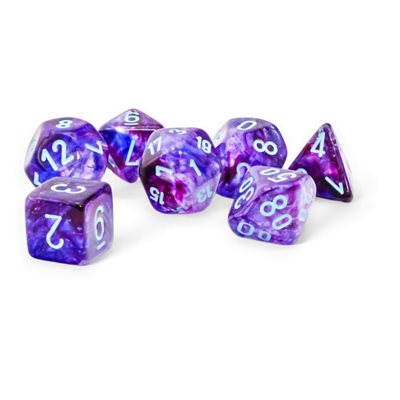 CHESSEX Nebula: Mega-Hedral 7pc: Nocturnal/Turquoise Luminary | Impulse Games and Hobbies