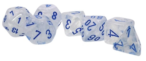 CHESSEX Borealis: 7Pc Mega-Hedral Icicle / Light Blue Luminary | Impulse Games and Hobbies