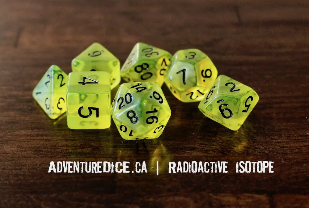 Adventure Dice - Radioactive Isotope Dice Set | Impulse Games and Hobbies