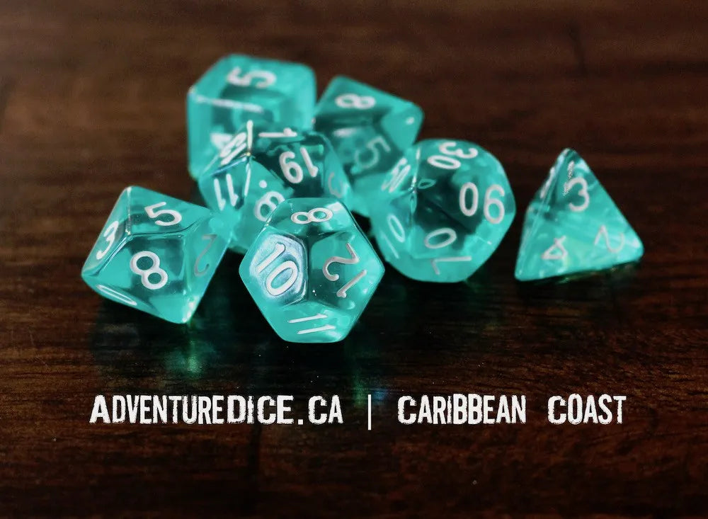 Adventure Dice - Caribbean Coast dice set | Impulse Games and Hobbies