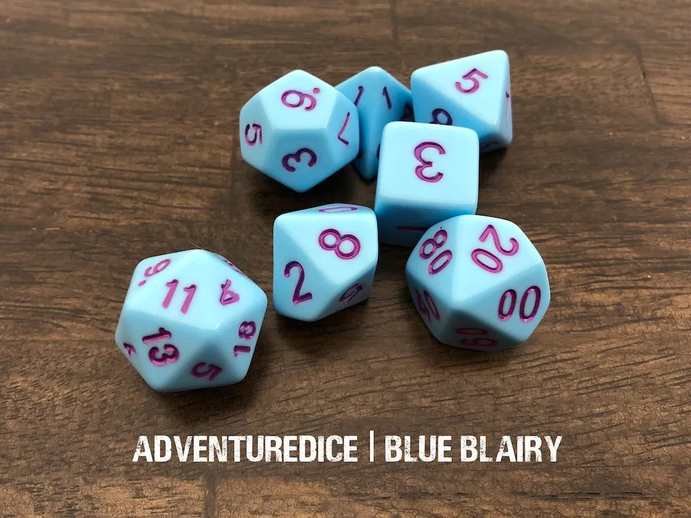 Adventure Dice - Blue Blairy dice set | Impulse Games and Hobbies