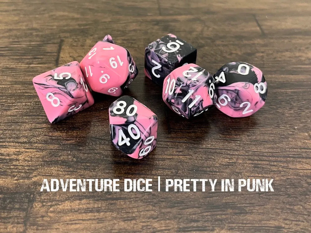 Adventure Dice - Pretty in Punk dice set | Impulse Games and Hobbies