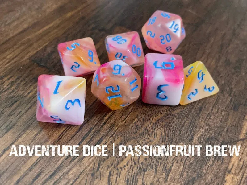 Adventure Dice - Passionfruit Brew Dice Set | Impulse Games and Hobbies