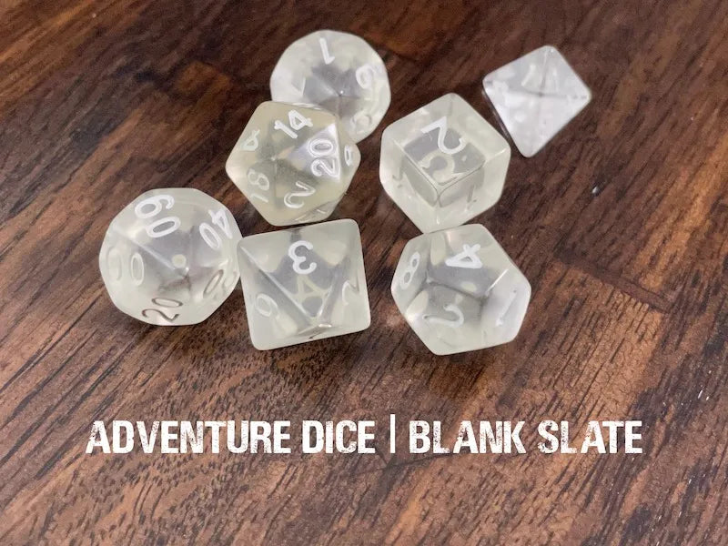 Adventure Dice - Blank Slate dice set | Impulse Games and Hobbies