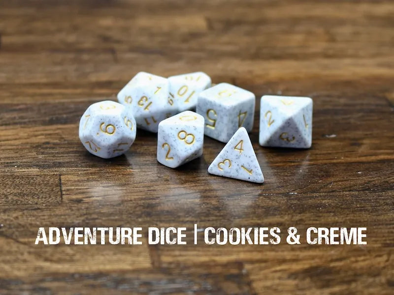 Adventure Dice - Cookies & Creme Dice Set | Impulse Games and Hobbies