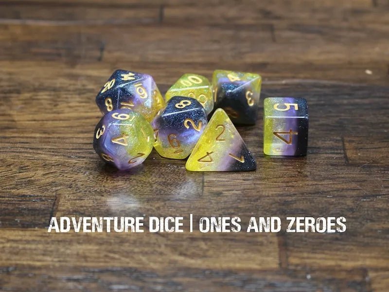 Adventure Dice - Ones and Zeroes dice set | Impulse Games and Hobbies