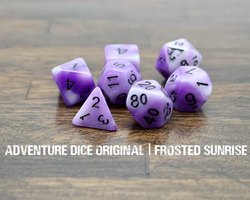 Adventure Dice - Frosted Sunrise dice set | Impulse Games and Hobbies