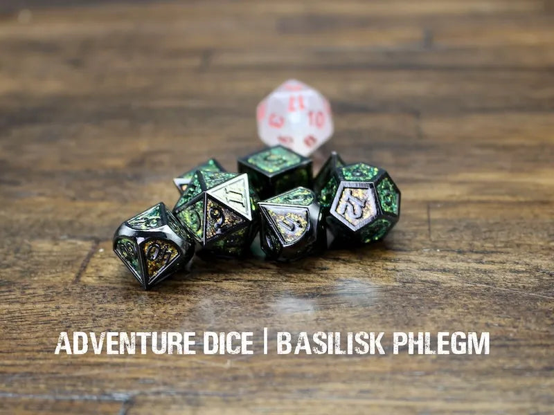 Adventure Dice - Basilisk Phlegm premium dice set | Impulse Games and Hobbies