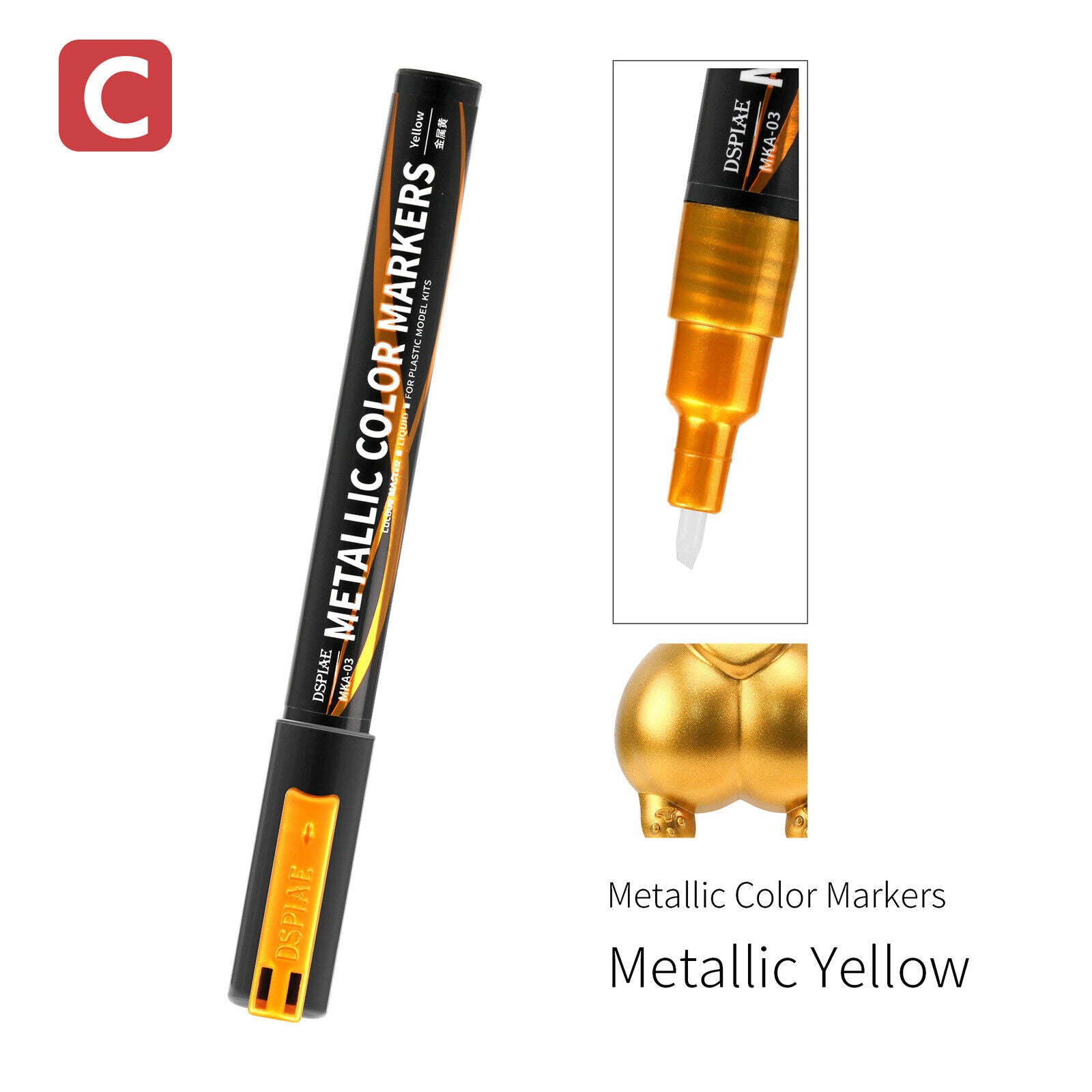 DSPIAE Super Metallic Color Markers - Metallic Yellow | Impulse Games and Hobbies
