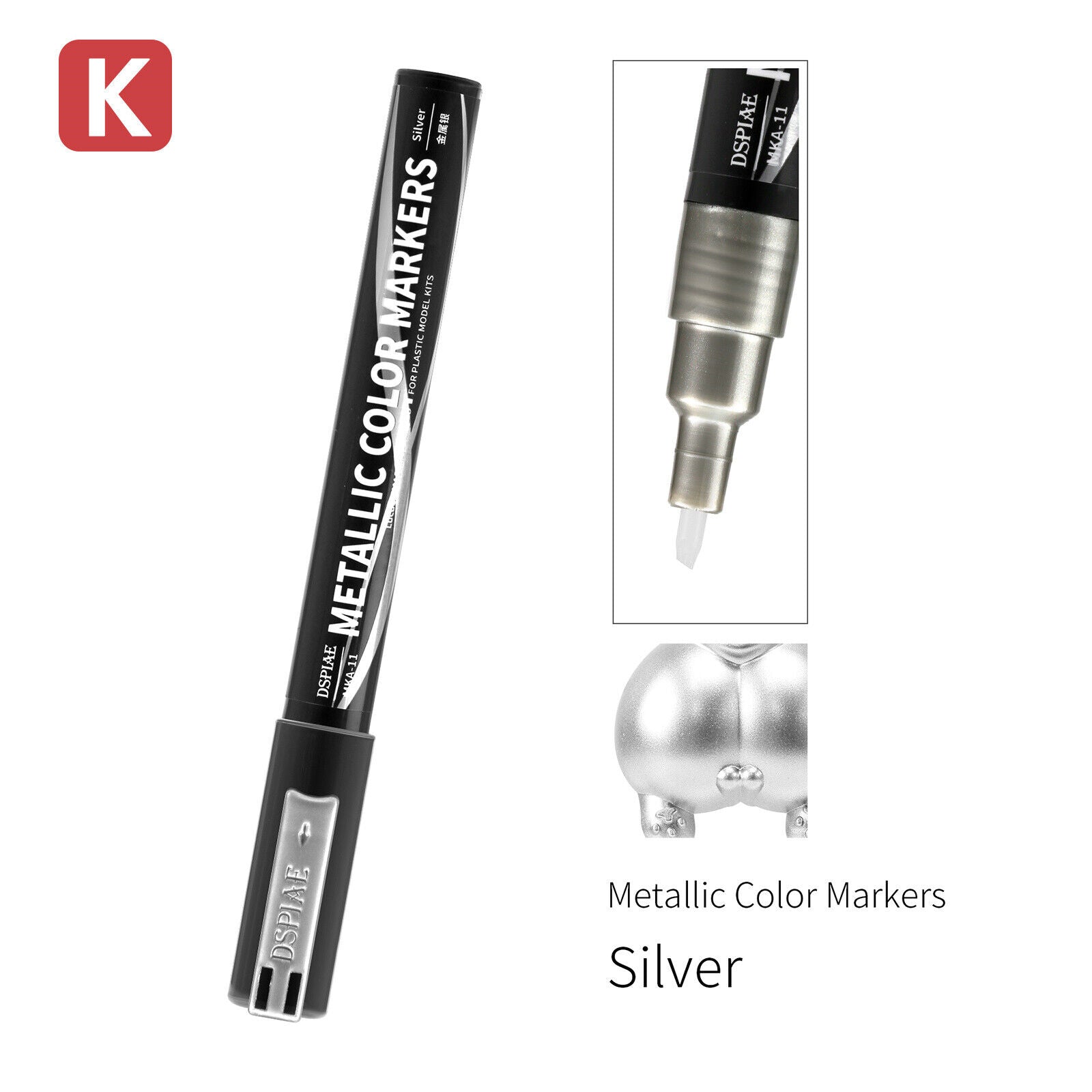 DSPIAE Super Metallic Color Markers - Silver | Impulse Games and Hobbies