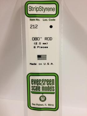 Evergreen 212 - Rod - .080" | Impulse Games and Hobbies