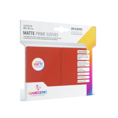 GameGenic: Matte Prime Sleeves: Red | Impulse Games and Hobbies