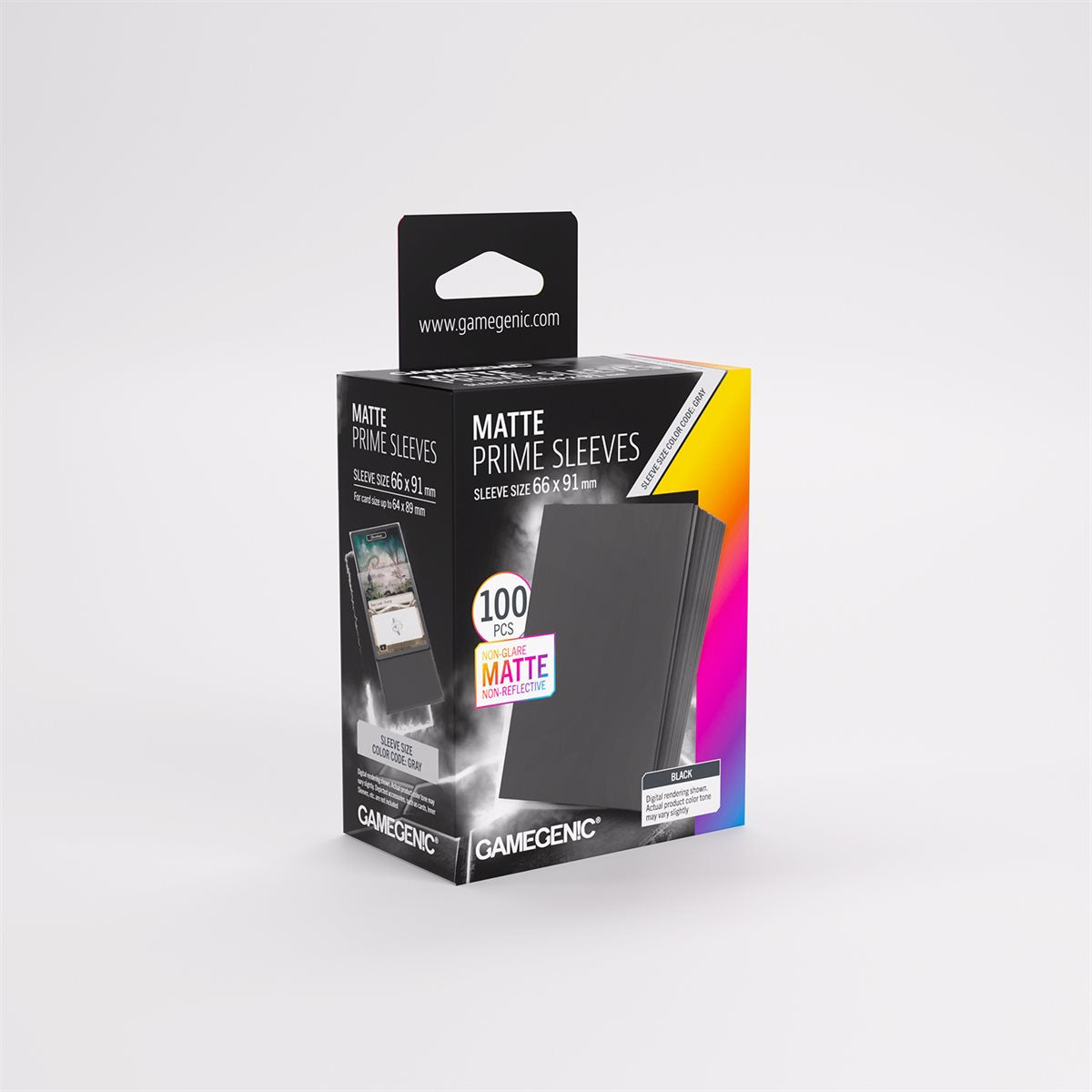 GameGenic: Matte Prime Sleeves: Black 100ct | Impulse Games and Hobbies