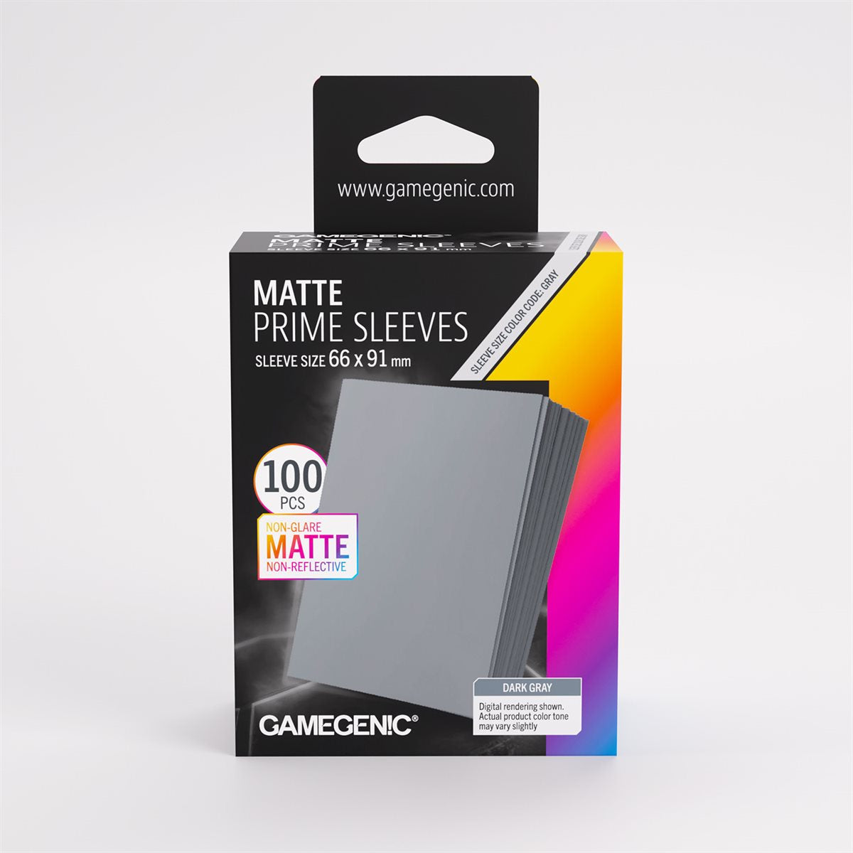 GameGenic: Matte Prime Sleeves: Dark Grey 100ct | Impulse Games and Hobbies