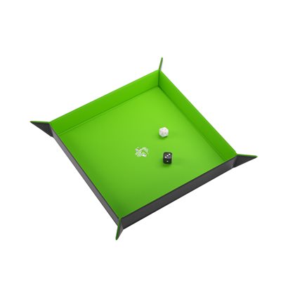 GameGenic Magnetic Dice Tray: Square: Black/Green | Impulse Games and Hobbies