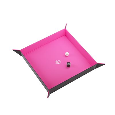 GameGenic Magnetic Dice Tray: Square: Black/Pink | Impulse Games and Hobbies