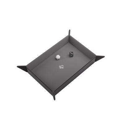 GameGenic Magnetic Dice Tray: Rectangular: Black/Gray | Impulse Games and Hobbies