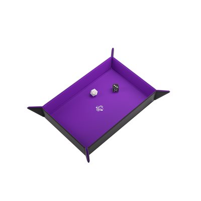 GameGenic Magnetic Dice Tray: Rectangular: Black/Purple | Impulse Games and Hobbies