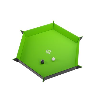 GameGenic Magnetic Dice Tray: Hexagonal: Black/Green | Impulse Games and Hobbies