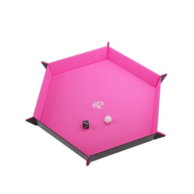 GameGenic Magnetic Dice Tray: Hexagonal: Black/Pink | Impulse Games and Hobbies