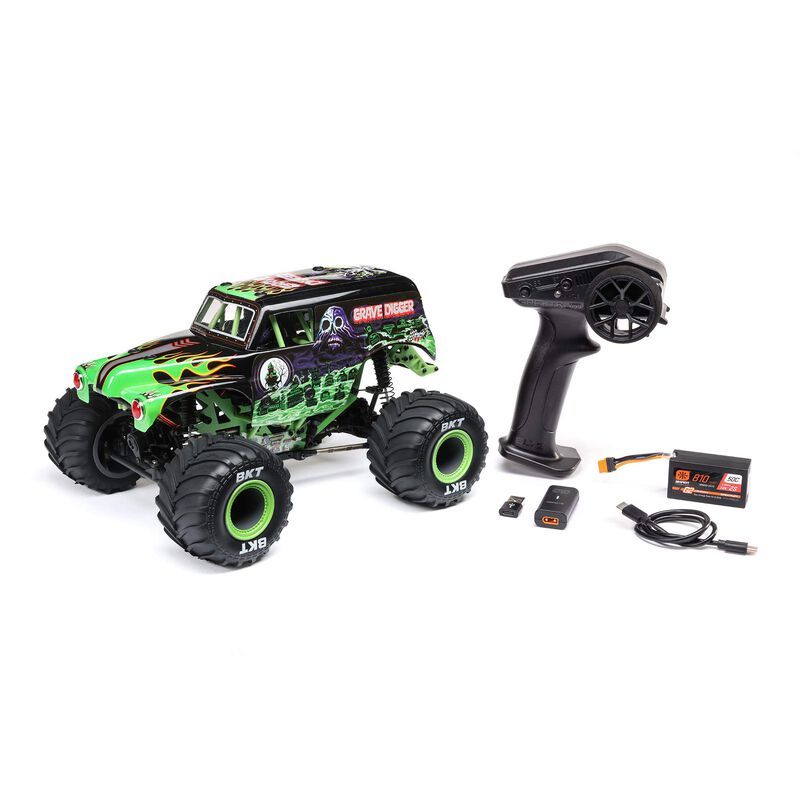 Losi 1/18 Mini LMT Grave Digger Monster Truck 4X4 RTR - Green | Impulse Games and Hobbies