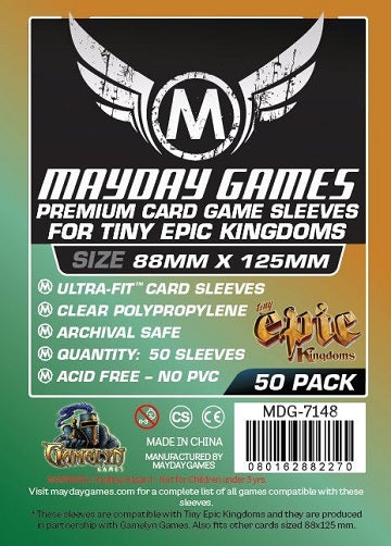 MAYDAY GAMES TINY EPIC KINGDOM SLEEVES 88mm x 125mm | Impulse Games and Hobbies