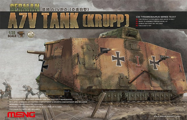 MENG TS-017 GERMAN A7V TANK (KRUPP) 1/35 | Impulse Games and Hobbies