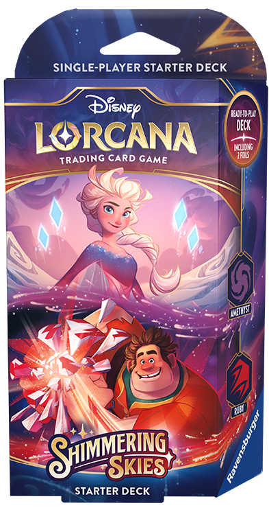 Disney Lorcana: Shimmering Skies: Starter Deck - Amethyst / Ruby | Impulse Games and Hobbies