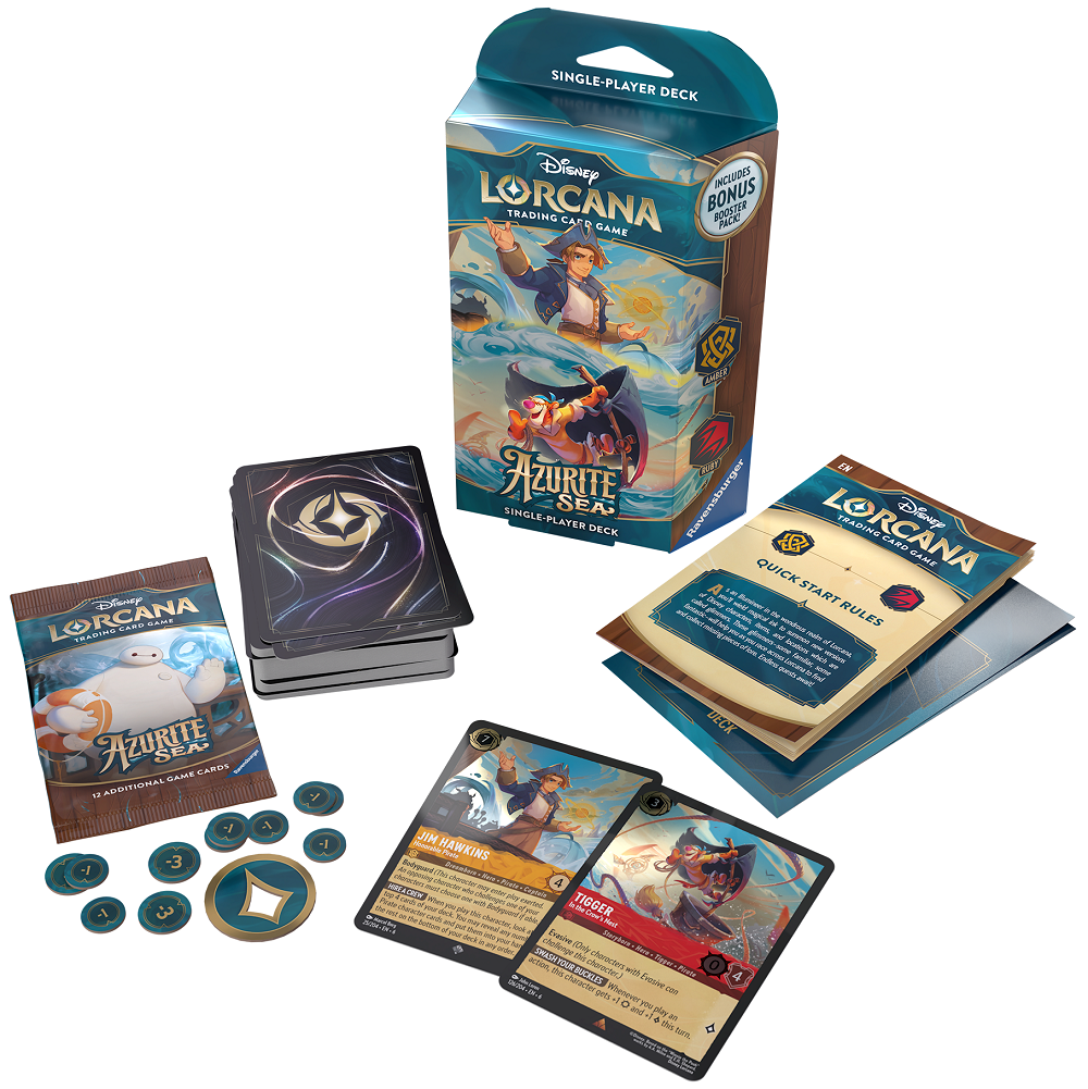 Disney Lorcana: Azurite Sea: Starter Deck - Amber & Ruby | Impulse Games and Hobbies