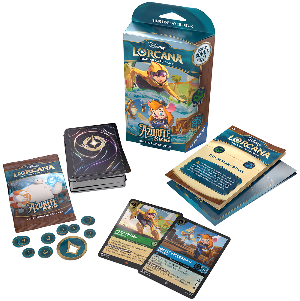 Disney Lorcana: Azurite Sea: Starter Deck - Emerald & Sapphire | Impulse Games and Hobbies