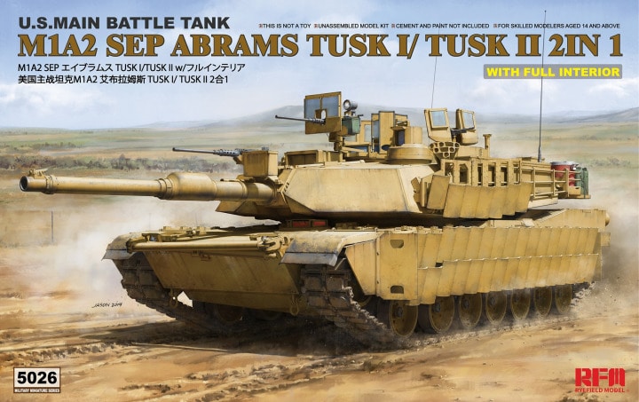 RFM RM-5026 M1A2 TUSK I/II w/Full Interior (1/35) | Impulse Games and Hobbies