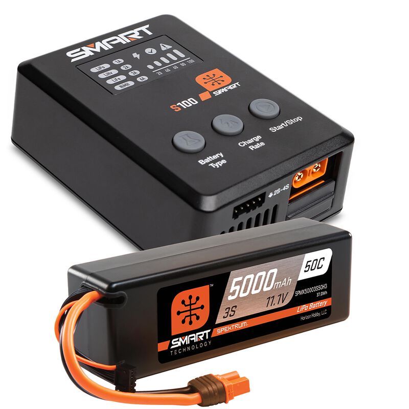 Spektrum Powerstage Surface Bundle: 5000mAh 3S IC3 & S100 | Impulse Games and Hobbies