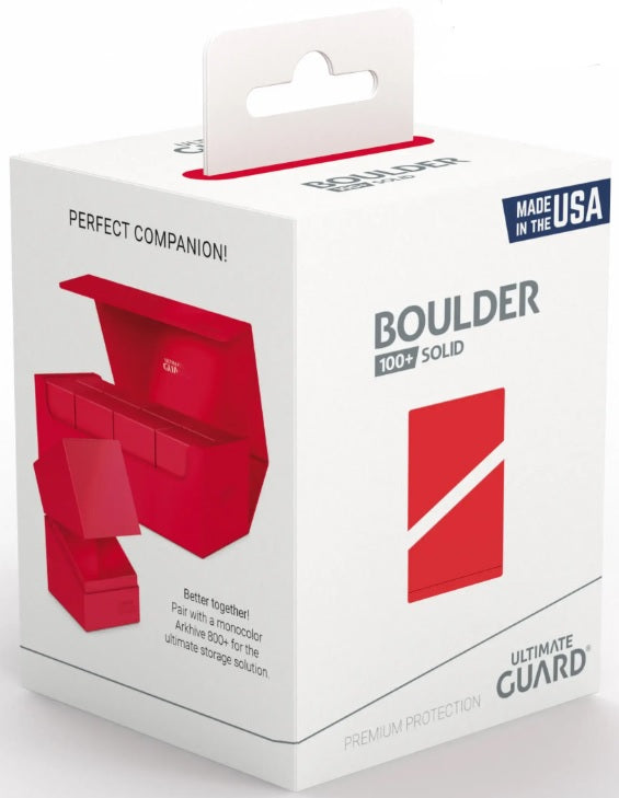 UG DECK CASE BOULDER 100+ RED | Impulse Games and Hobbies
