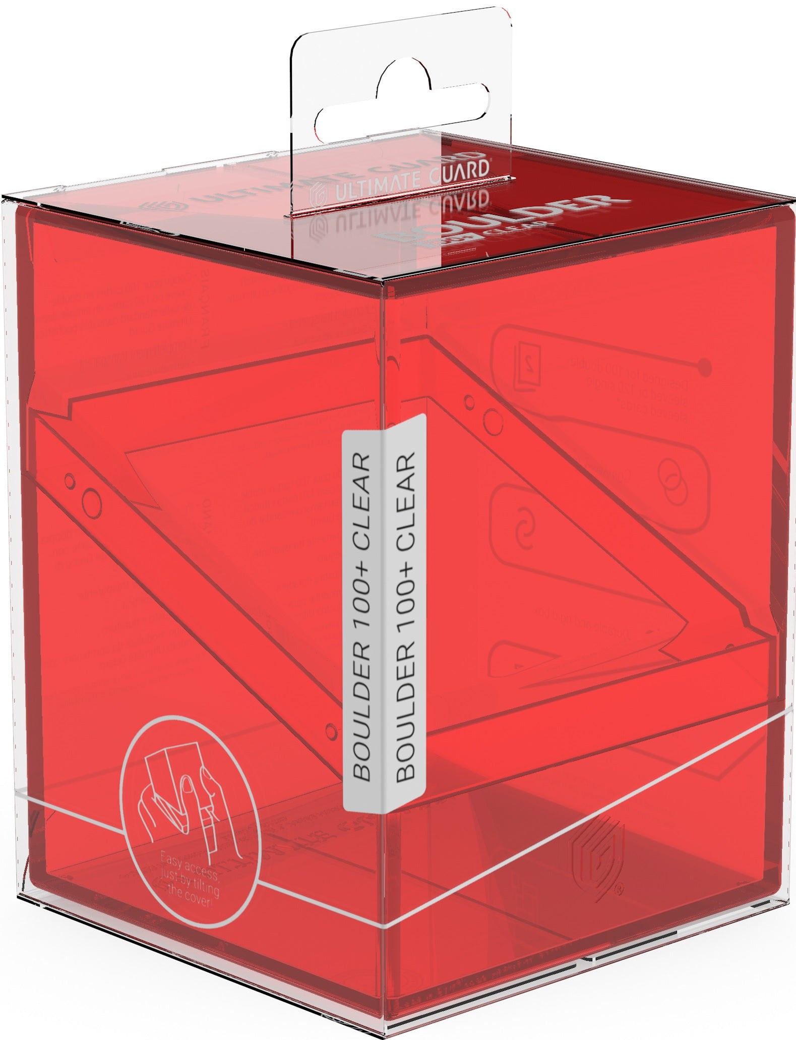 UG DECK CASE BOULDER 100+ CLEAR RUBY | Impulse Games and Hobbies