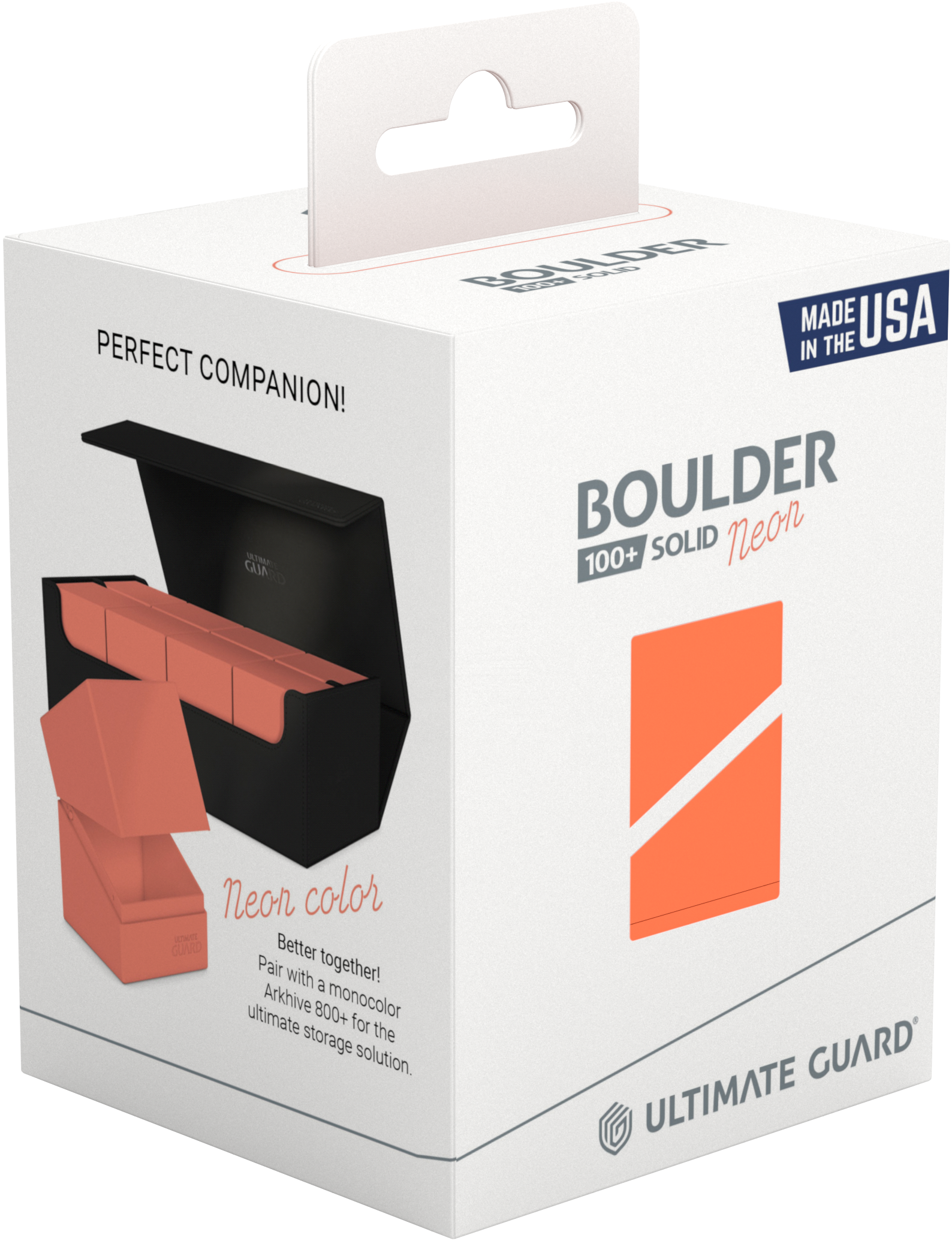 UG DECK CASE BOULDER 100+ NEON ORANGE | Impulse Games and Hobbies