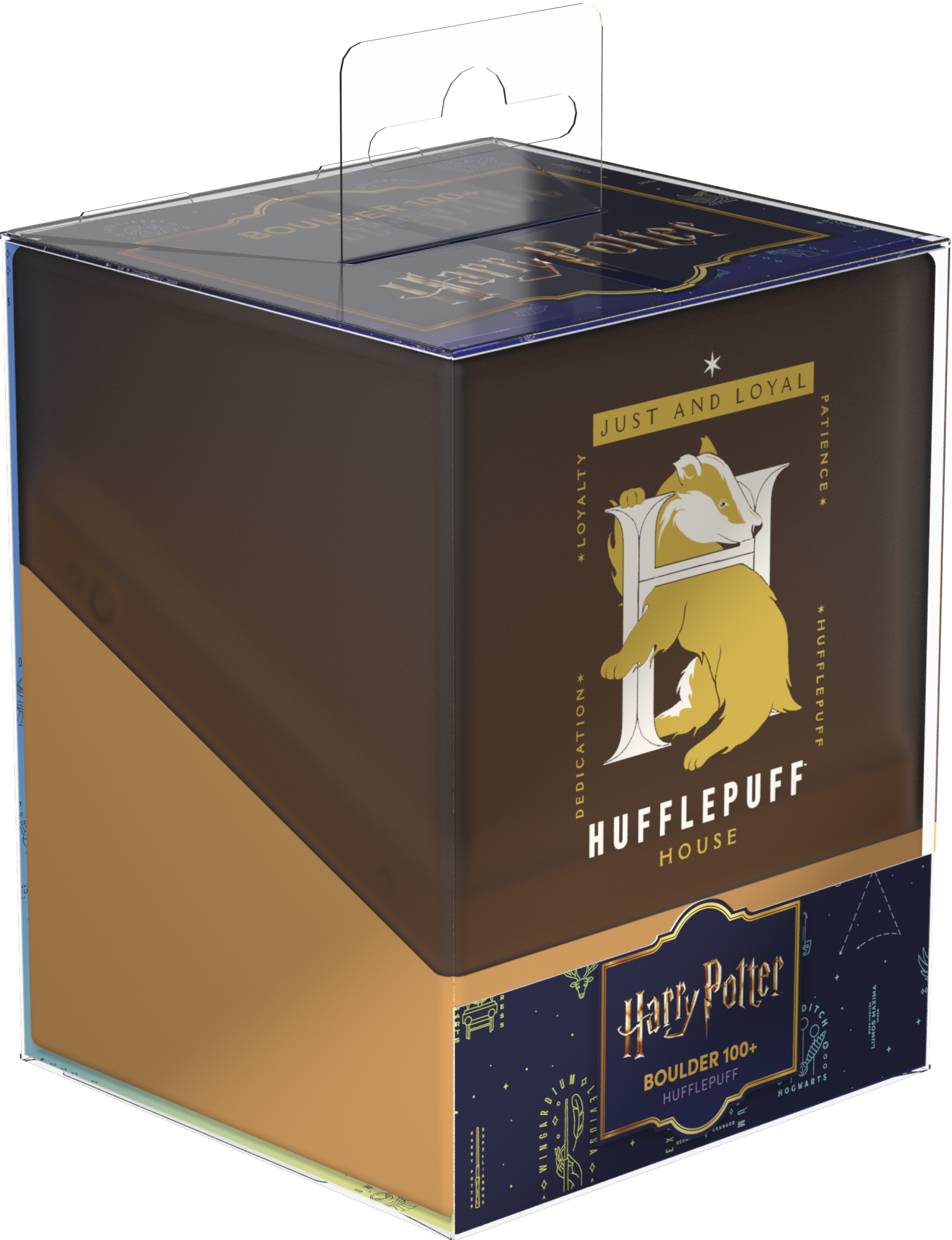 UG DECK CASE BOULDER 100+ HARRY POTTER 4 HOUSES HUFFLEPUFF | Impulse Games and Hobbies