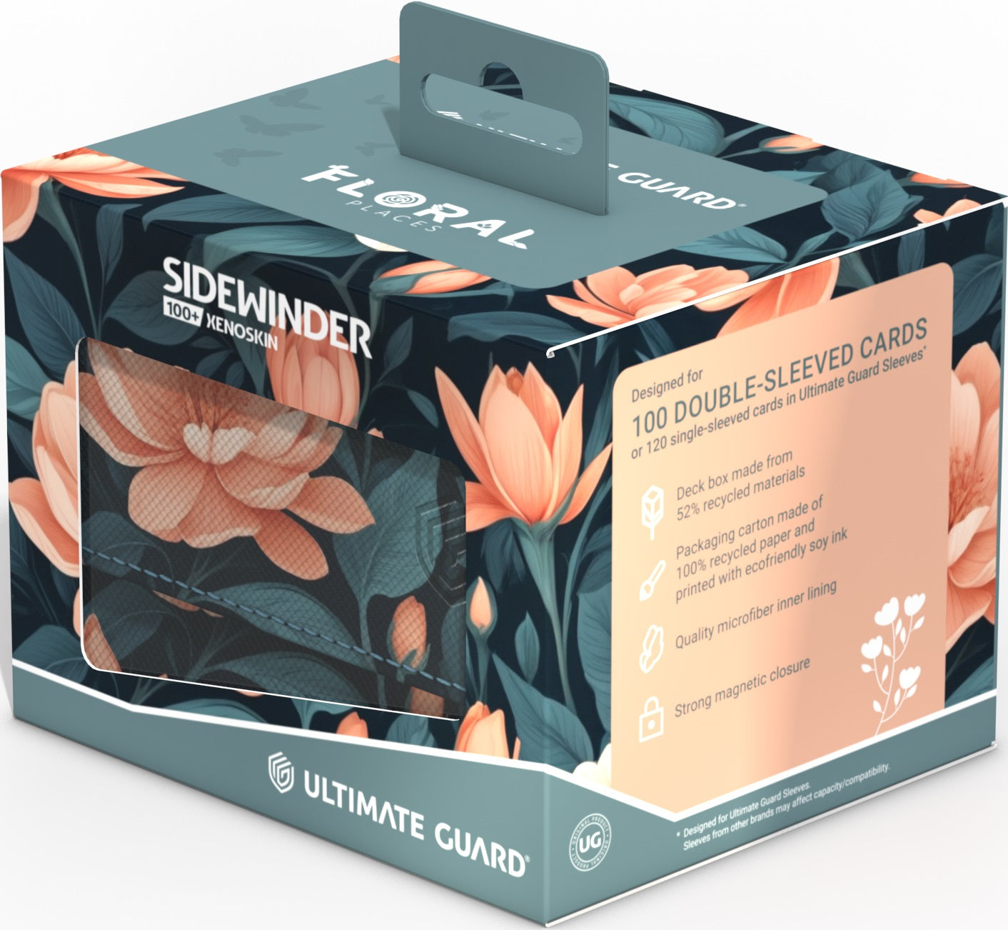UG DECK CASE SIDEWINDER 100+ FLORAL QUIET GLADE | Impulse Games and Hobbies