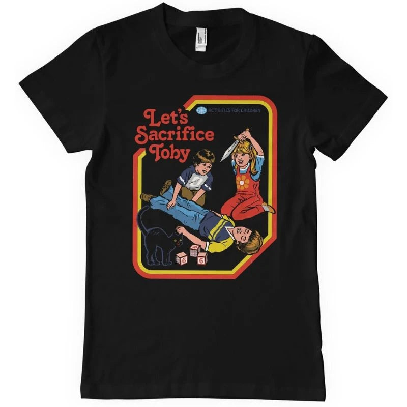 Steven Rhodes Let's Sacrifice Toby Black T-Shirt | Impulse Games and Hobbies